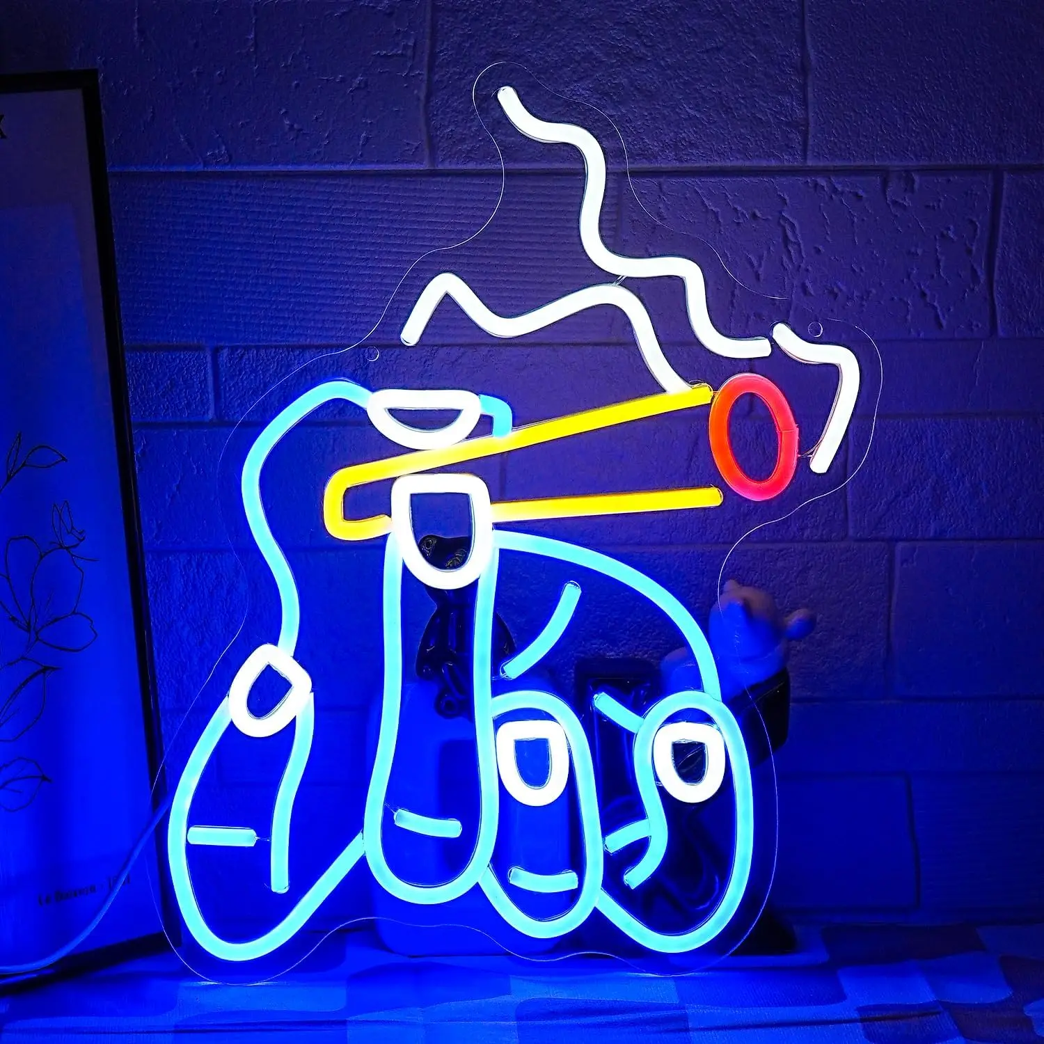 Hand Neon Sign USB Dimmable LED Neon Light for Bar Club Man Cave Boys Stoner Shop Bedroom Home Decoration Gift