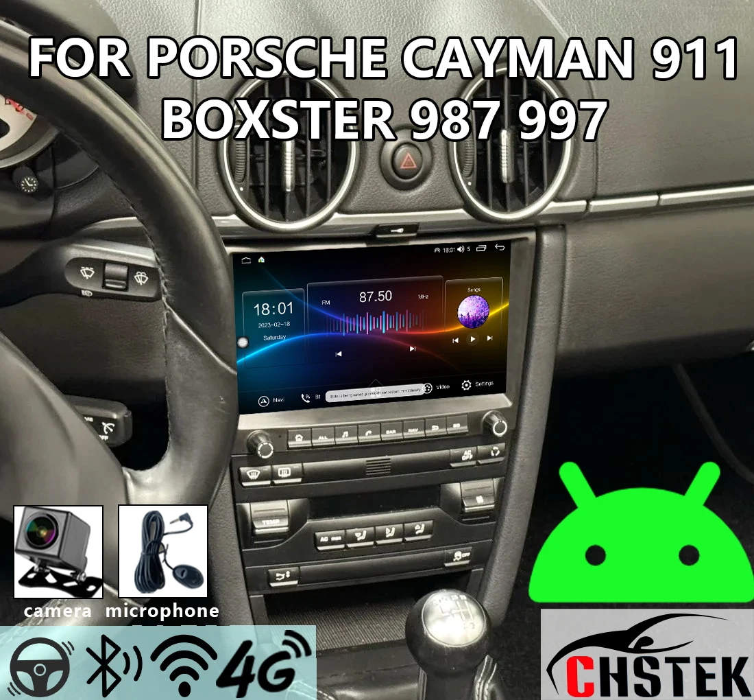 CHSTEK Car OEM For Porsche Cayman 911 987 Boxster 997 4G GPS WIFI BT Wireless Carplay Navigation Multimedia Upgrade Audio Models