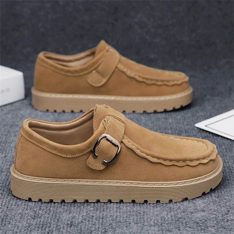 

Мужская обувь, новинка 2025, дышащая повседневная трендовая обувь на толстой подошве на одной ноге, повседневная обувь для ленивой доски на плоской подошве