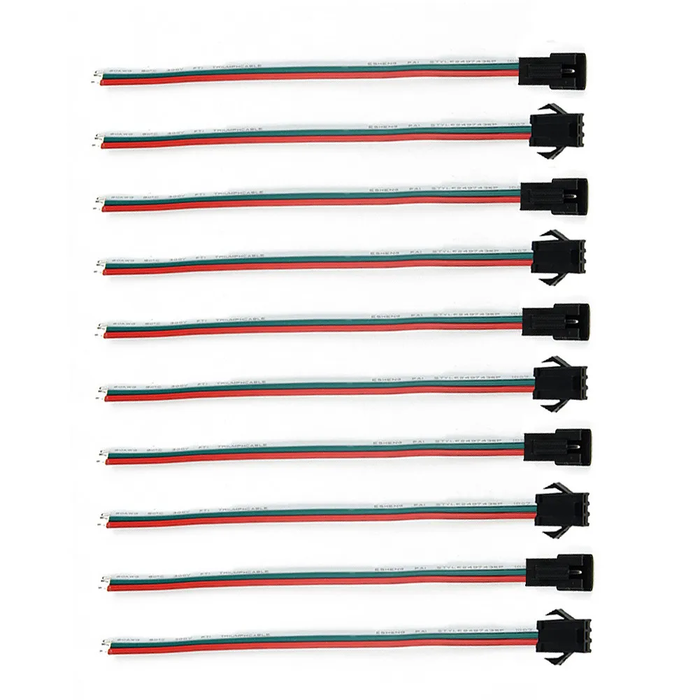 High Quality 2/3/5 Pin Male And Female Connector With Cable PVC Outside+ Tinned Copper Inside 22 AWG Black JSTSM