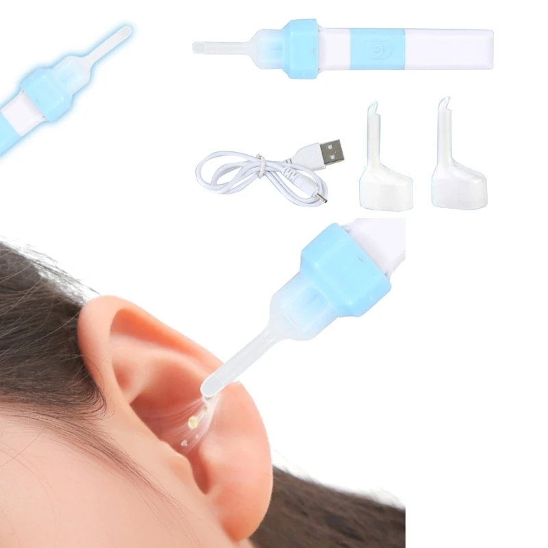 Electric Ear Vacuum Ear Cleaner set Powerful Earwax Removal Device with USB Cable Hand Ear Cleaning Set for Baby Kids