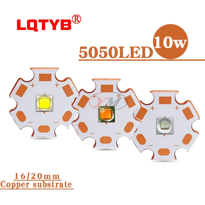 

5050/Ceramic High Power L 2T 6 lamp ball XLM -10 W white red blue green welded 16mm/20mm copper substrate