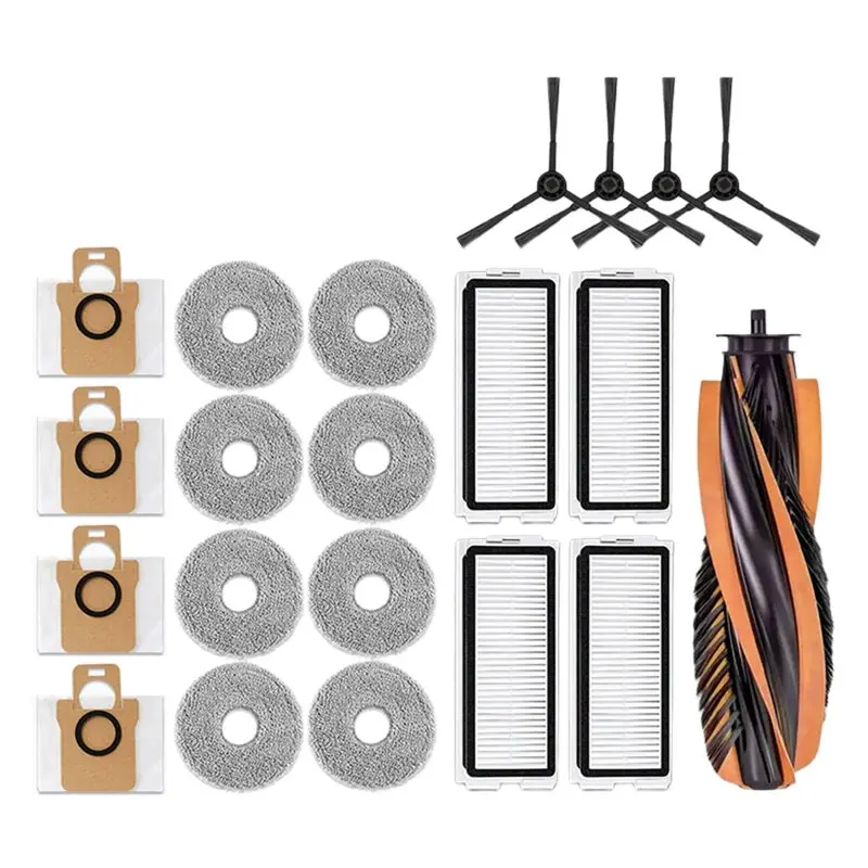 

M02K-For JONR P20 PRO / T5 Pro Robot Vacuum Cleaner Accessories Main Side Brush Hepa Filter Mop Cloth Dust Bags