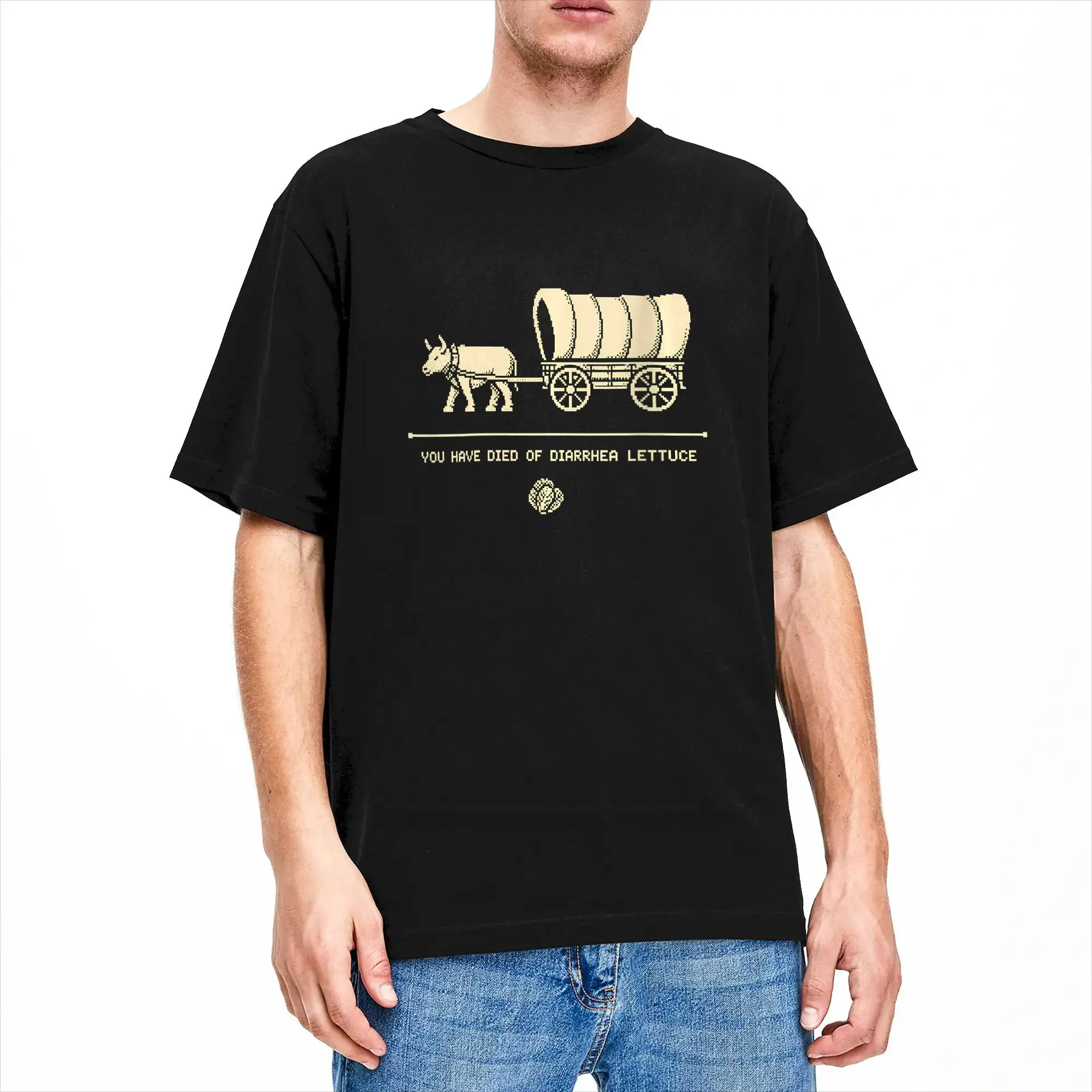 Funny You Have Died of Diarrhea Lettuce Retro 8 bit Gaming T-Shirt Summer  Fashion T-Shirts Cotton Crew Neck Oversize Top Tees