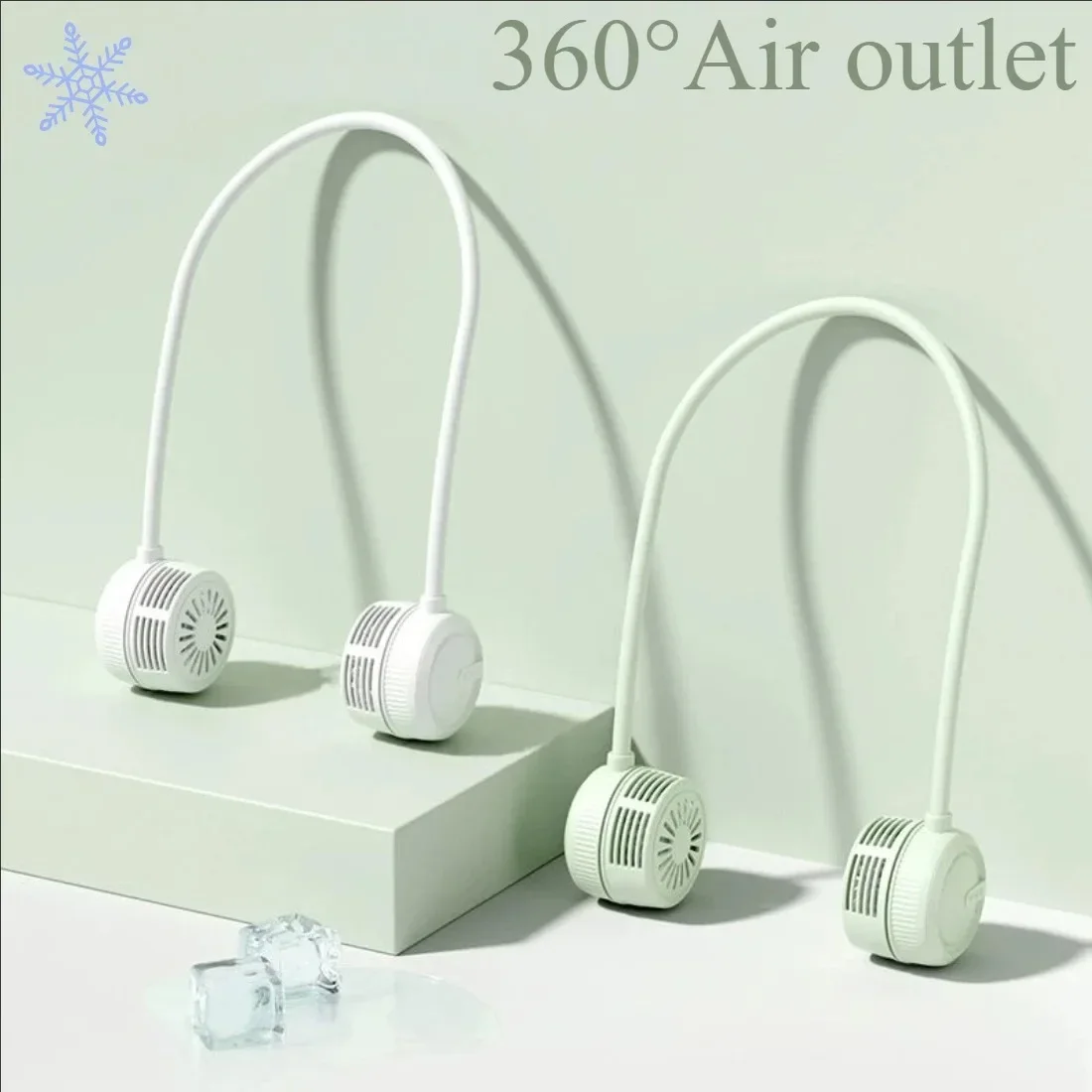 

Портативный шейный вентилятор, безлопастной, 3-скоростной перезаряжаемый носимый вентилятор, 360° ° Гибкий для путешествий, офиса, спортзала, мужчин и женщин