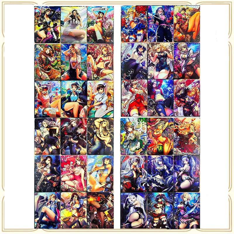 Goddess Story Anime ACG DIY Laser Flash Card Tokisaki Kurumi Albedo Kitagawa Marin Toys For Boys Christmas Birthday Present