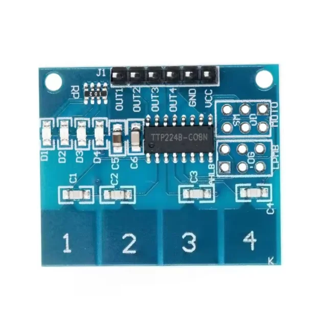 TTP224 4-канальный емкостный сенсорный переключатель, цифровой сенсорный модуль