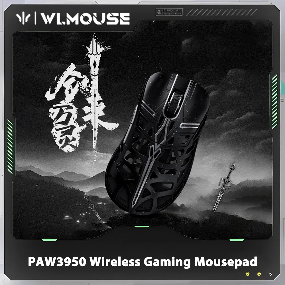 wlmouse espada x mouse sem fio paw3950hs sensor nordico 52840 chip 8k fps gamer mouse liga de magnesio 47g acessorios para jogos presente 01