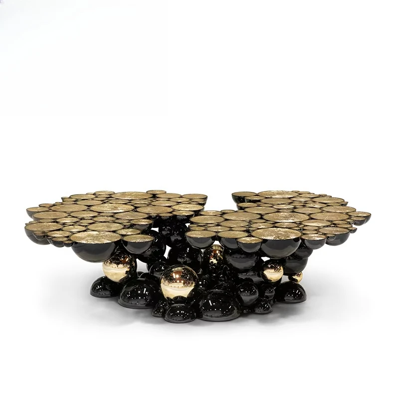 Luxury high-end coffee table living room center table modern steel