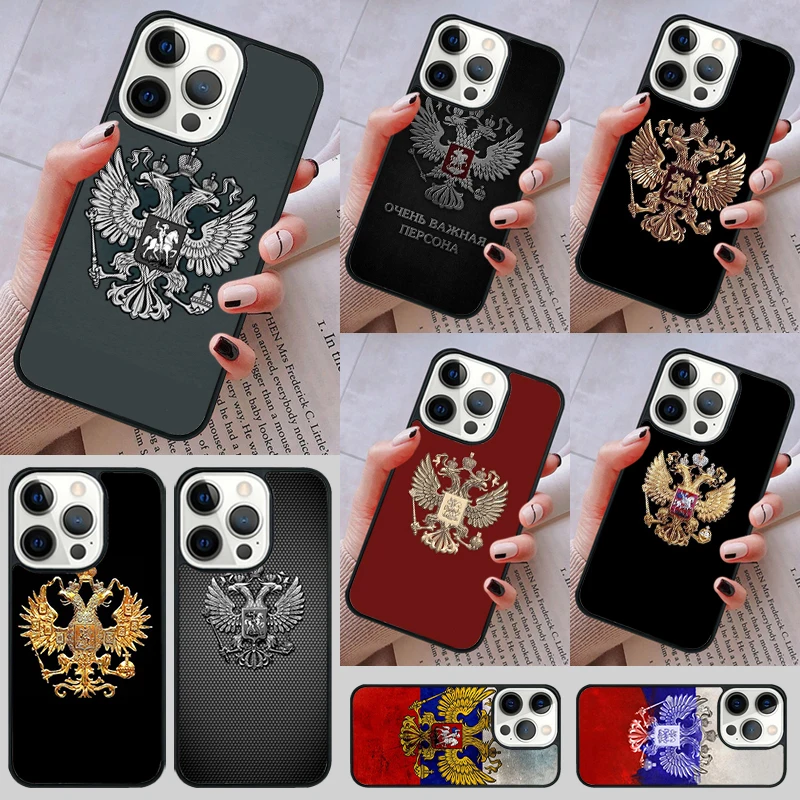 Russland Flagge National Emblem Handy hülle Abdeckung für iPhone 14 13 15 16 Pro Max Coque 12 11 Pro Max für Apple 8 plus 7 6s xs