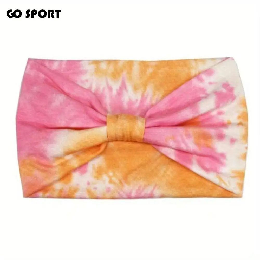 

Hair Accessories Colorful Tie Dye Headwrap Elastic Cotton Wide Headband Unisex Charming Yoga Headband Dance