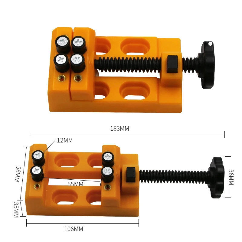 Imagem -06 - Tabela Torno Mandíbula Escultura Banco Braçadeira Broca Imprensa Vice Micro Clip Plate Alicate Ajustável Faça Você Mesmo Jóias Ferramentas Manuais 1pc