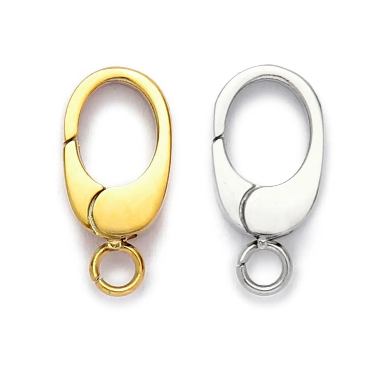 

10pcs Mirror Polished Stainless Steel Heart Shaped Lobster Clasp DIY Jewelry Connector for Necklace & Bracelet Making