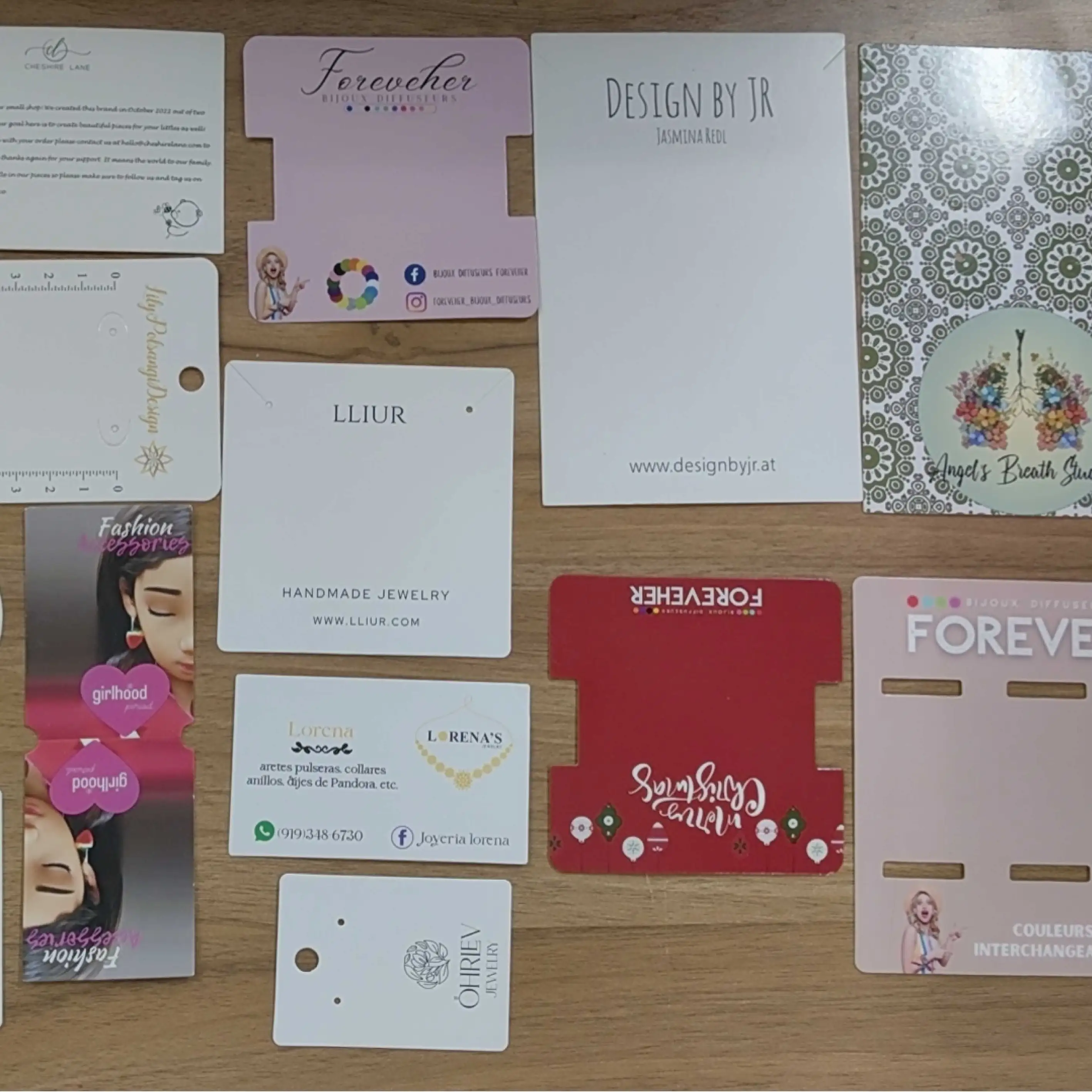 Personalisierbare Schmuck-Displaykarten mit Eigenem Logo für Armbänder, Halsketten, Broschen und Schlüsselanhänger - DIY-Paket für Kleinunternehmen im Großhandel – Detail 3