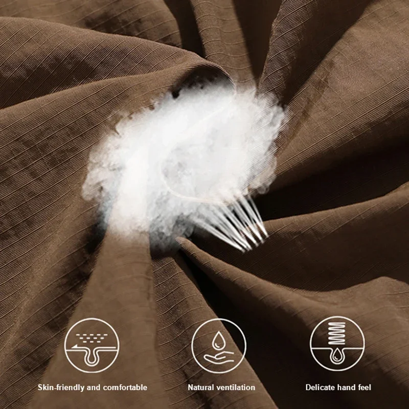 Calça curta masculina de secagem rápida, roupa de trabalho ao ar livre, verão, sensação legal, retrô, falsa, casual, comprimento de cinco quartos, calça de moletom