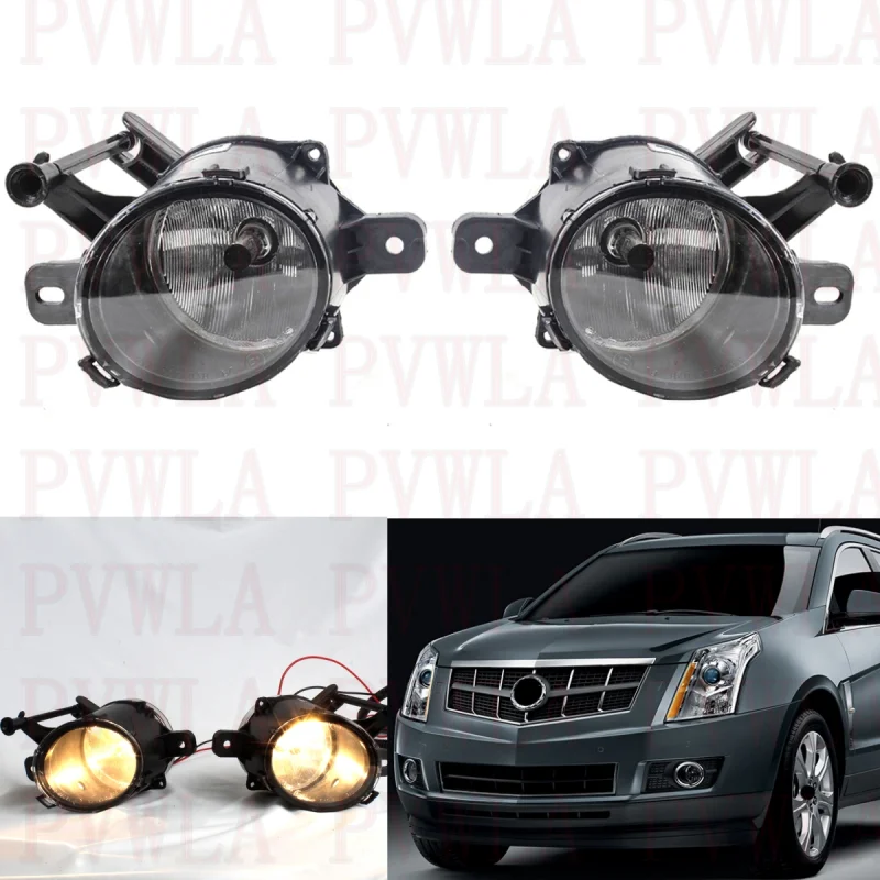 

Front Bumper Fog Lights Lamp With Halogen Bulbs 94708773 94708774 For Cadillac SRX 2010 2011 2012 2013 2014 2015 2016