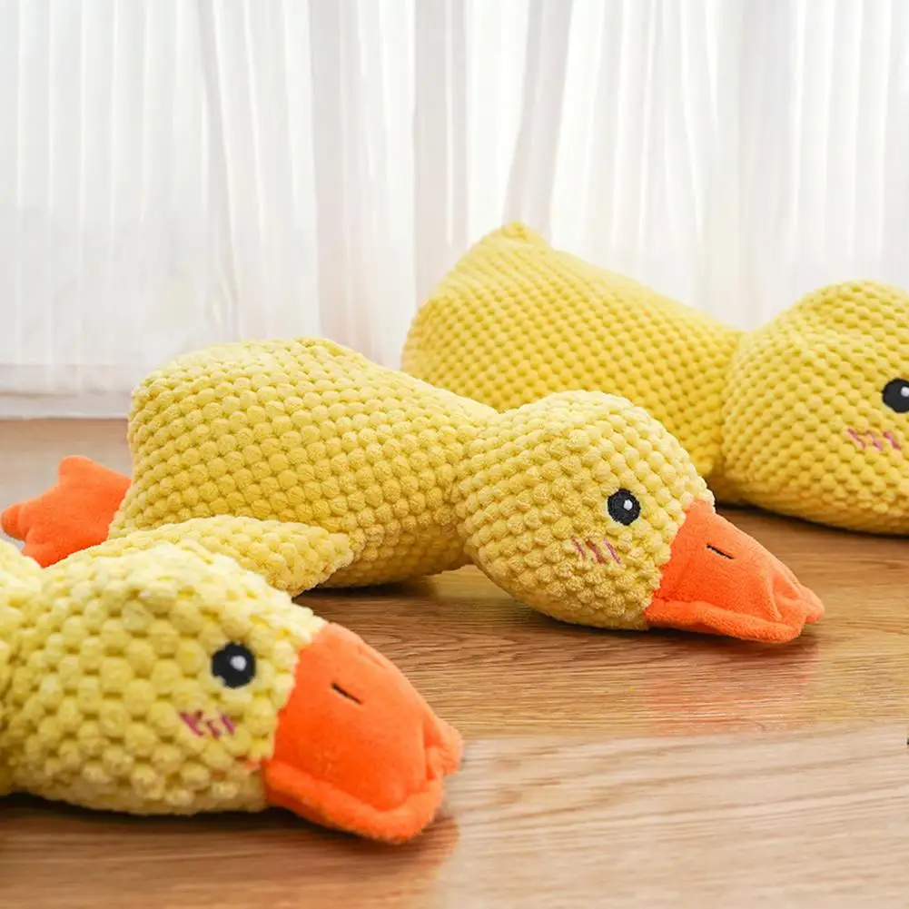 Duck Dog Toy Plush Duck Dog Toy for Chewing Durable Squeaky Yellow Puppy Tugging Toy Soft Stuffed Chew for Indoor for Tugging