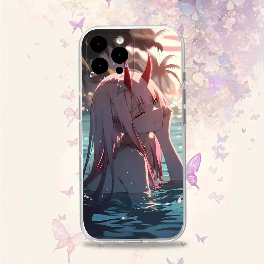 Funda de teléfono Z-ZeroS Anime T-TwoS para iPhone 11,12,15,16,17,13,14,Pro,Max,Plus,E,Mini,Air,SE4, funda trasera transparente de TPU suave