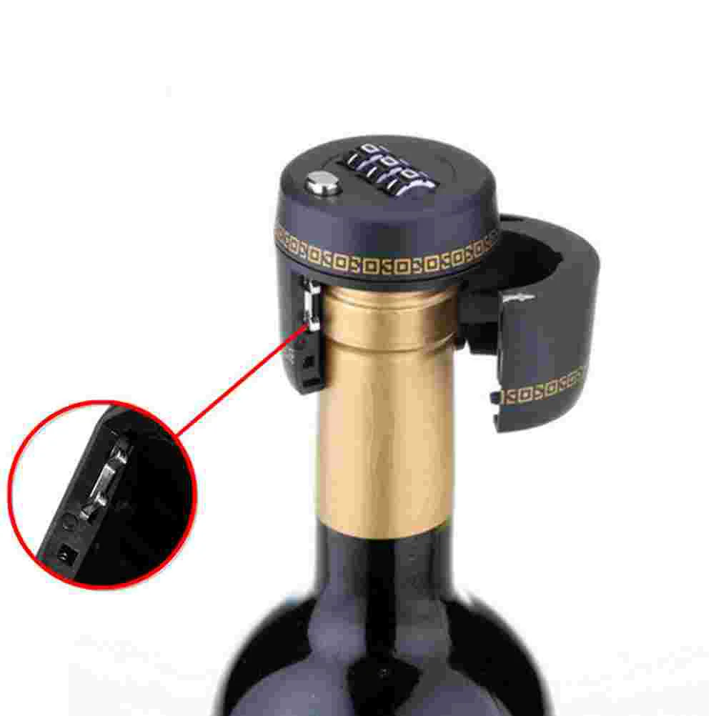 Bottle Lock Code for Bottles Locking Tools Password Sealer Beverage Cap Security Caps Abs Zinc Alloy Padlock