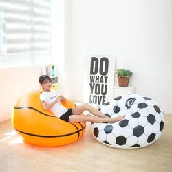 Inflatable Funny Indoor Artic Party Chair Lazy Sofa Folding Basketball Football Style Sofa Leisure Relaxing Children Playing