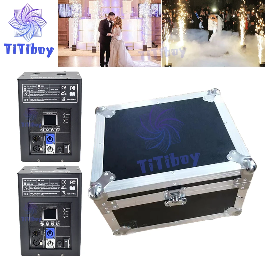 

0 Tax 2Pcs 600W Cold Sparks Machine With Flightcase Sparkler Wedding Fireworks Cold Spark Machine Indoor Outdoor Fireworks