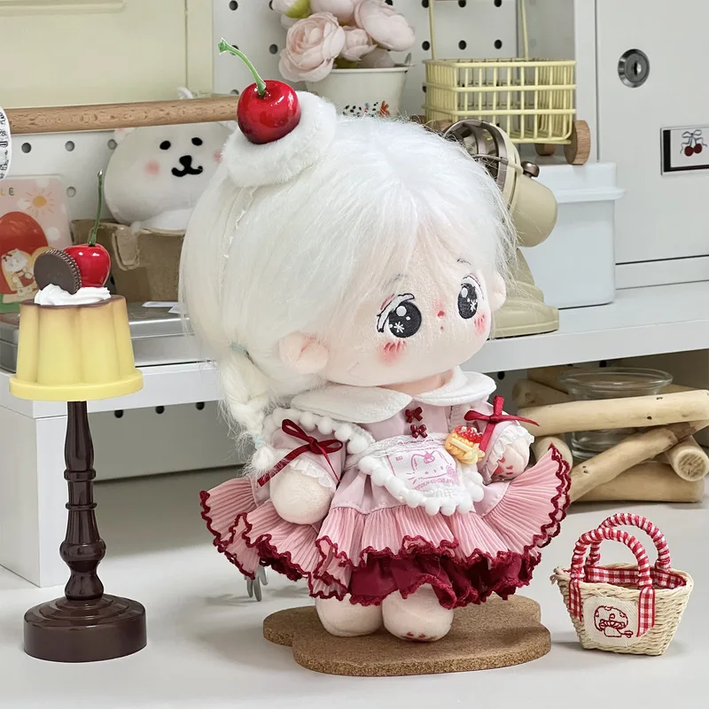 20cm Plush Doll Clothes Cherry Cake Sweet Cute Style Costume For Regular Body Stuffed Toy Dress Up Soft Lovely Outfit Accessory view 4
