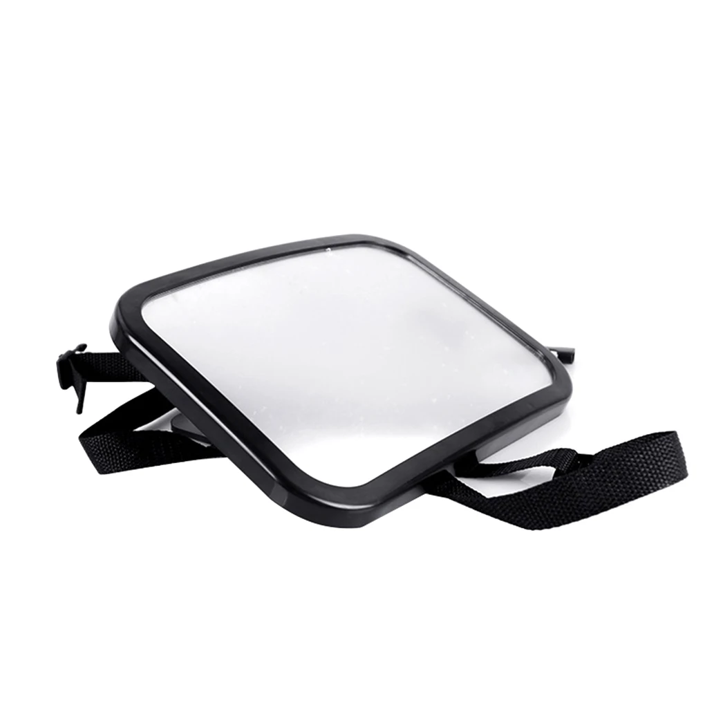 ABS Wide-Angle Baby Car Mirror With Dual Fixing Strap For Added Security Universal Fit Shatter-Proof