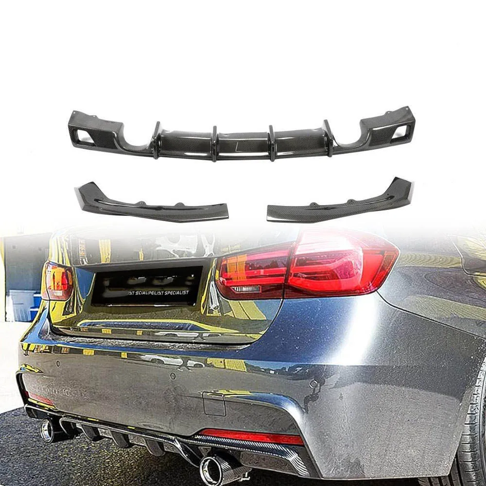 

For 2013-2018 BMW F30 F31 F35 335i 318i 320i 328i 330i M Sport Carbon F30 Rear Bumper Diffuser with Splitter Body Kit