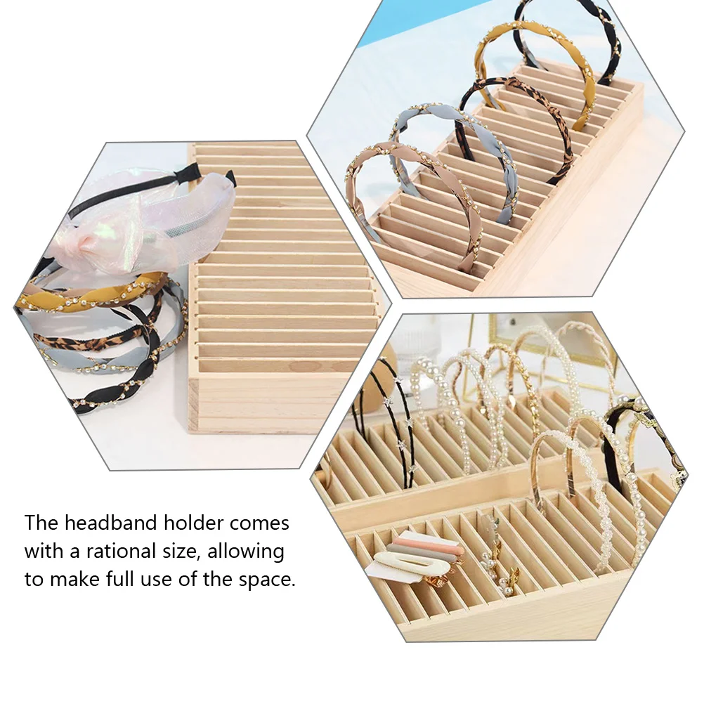 

Wooden Hairbands Rack Decorative Display Stand For Hair Hoops Headwear Organizer Household Holder Dressing Table Desktop