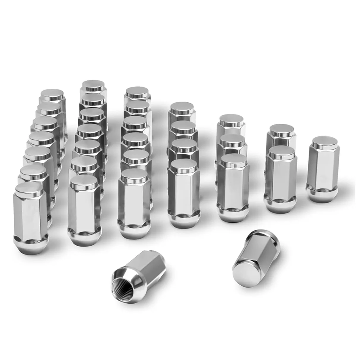 

M14x1.5 Wheel Lug Nuts for 2500 3500, 32Pcs 14mm-1.5 Closed End Chrome Lug Nuts Fit