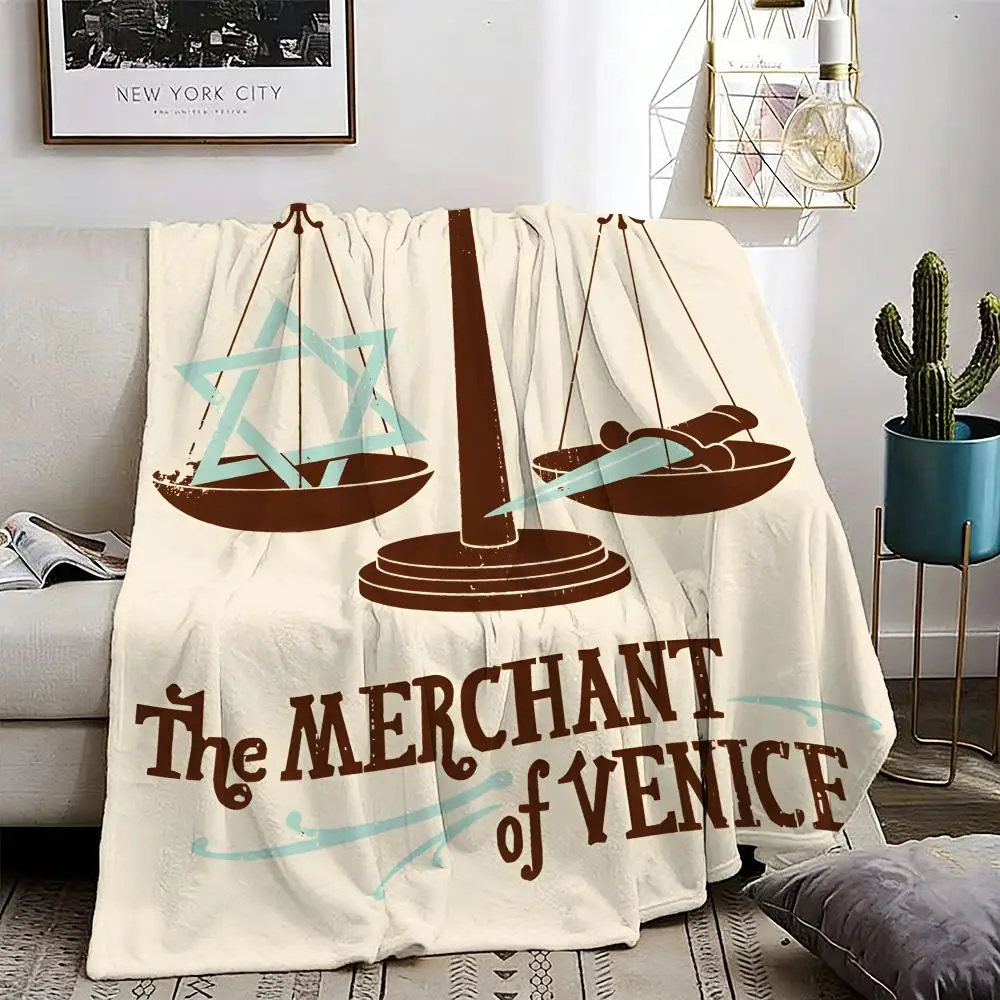 

The Merchant of Venice Throw Lightweight 240g Flannel Blanket Soft Skin-friendly for Summer Cooling