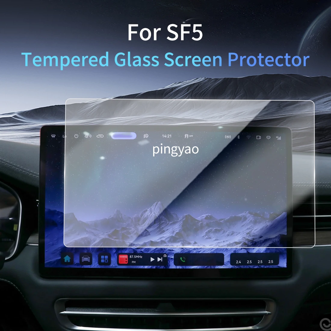 

Car Sticker Screen Protector Navigation Display Tempered Glass Protective Film Car Vehicle For25 Sailux SF5
