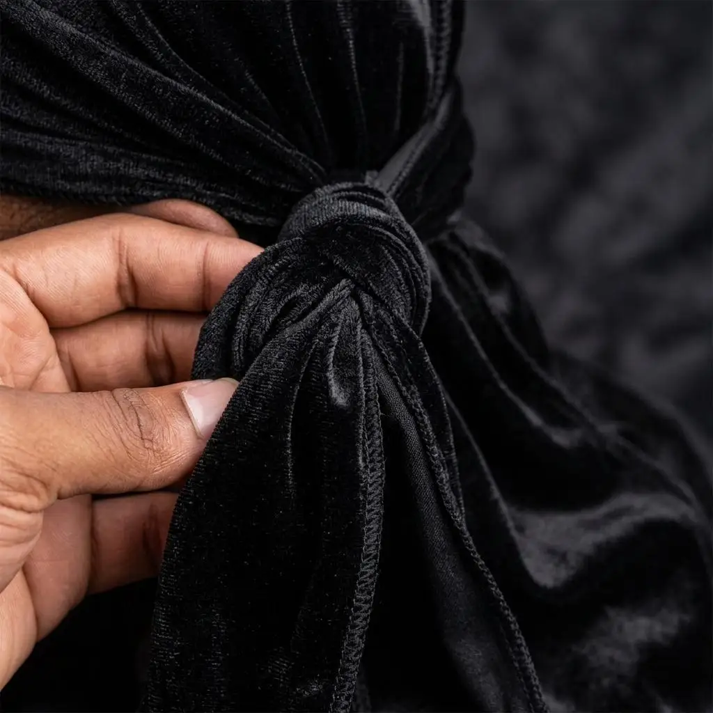Soft Satin Wave Cap Extra Long Tail Doo Rag Headwrap Classic Casual Durags Sleek Design Sleeping Night Hair Cover For Adult
