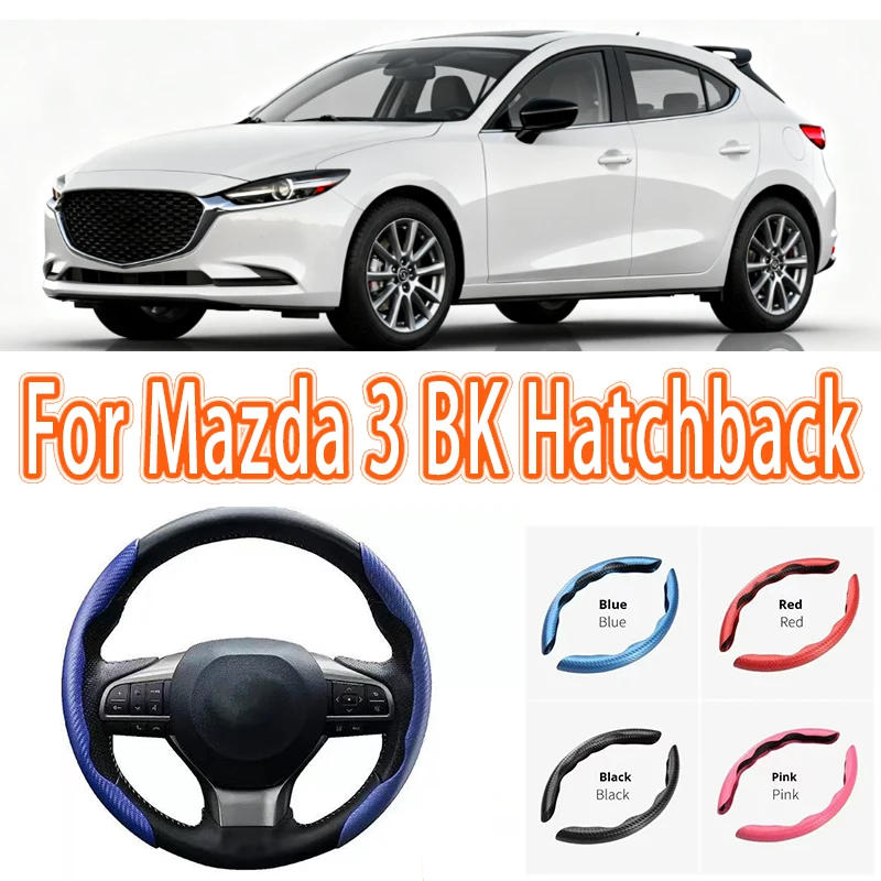 

For Mazda 3 BK Hatchback Car Steering Wheel Cover 38CM Anti-Slip Suede Steering Wheel Cover Auto Decoration Accessory