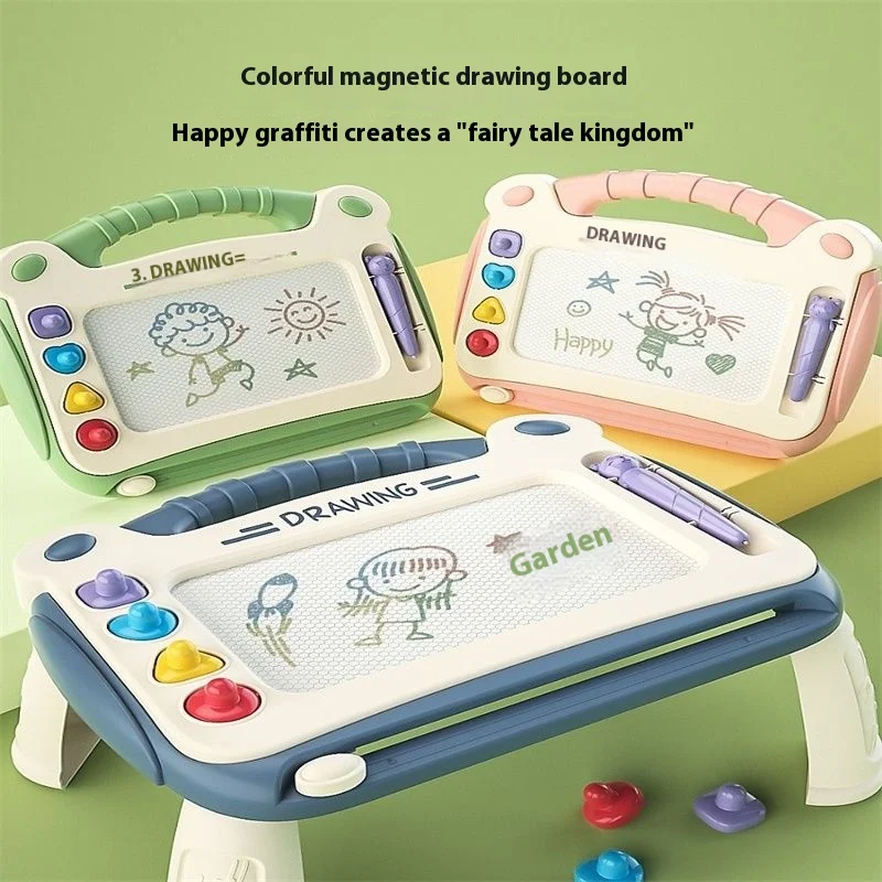لوحة رسم للأطفال لوحة كتابة مغناطيسية للأطفال بعمر 1-3 سنوات لوحة جرافيتي للأطفال قابلة للمسح ألعاب رسم منزلية مغناطيسية #2