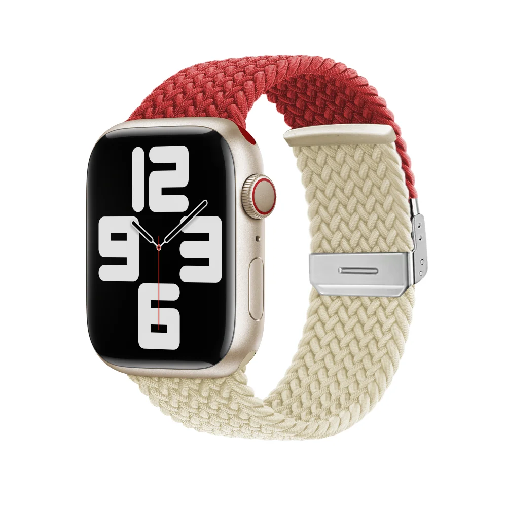 Bracelete de laço trançado para Apple Watch, Pulseira elástica, iWatch Series 9, Se, 7, 6, Ultra 8, HK9, HK8 Band, 44mm, 40mm, 45mm, 42mm, 38 milímetros, 49 milímetros