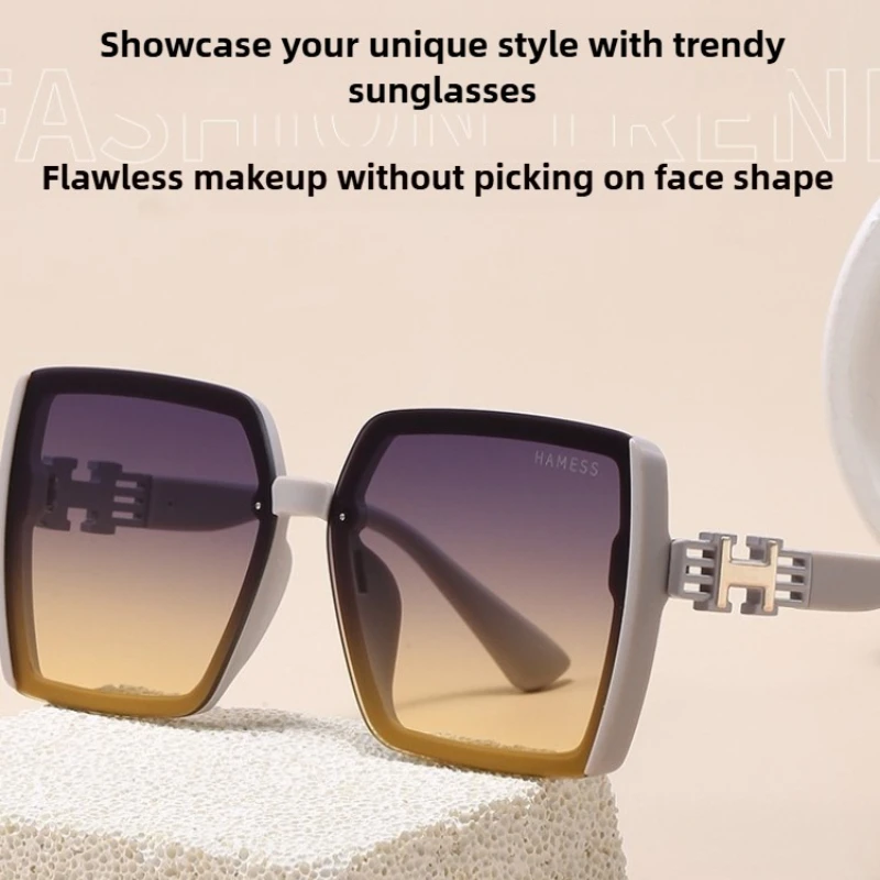 

​​Women's New Large Frame Square Sunglasses Fashion Trendy High End Street Photography Face Slimming​​