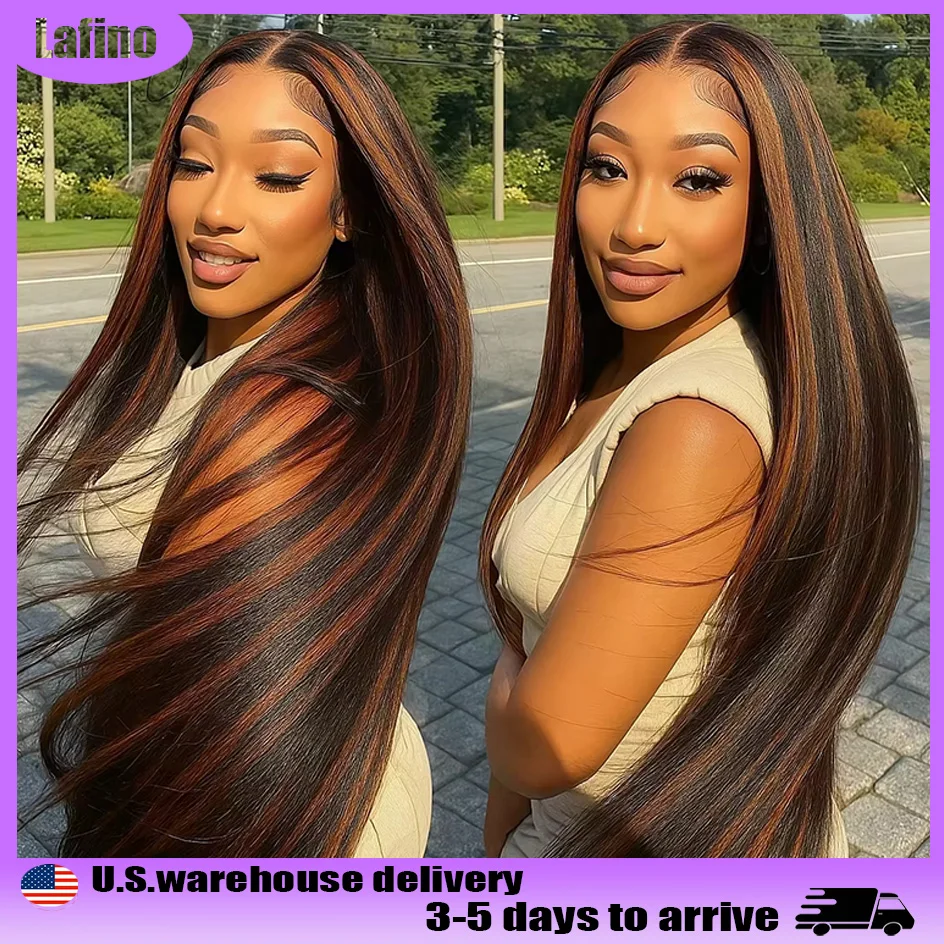 

Lafino 200% Density P1B/30 Highlight 13x6 Lace Frontal Wig Human Hair Bone Straight Human Hair Wigs 13x4 Lace Frontal For Women