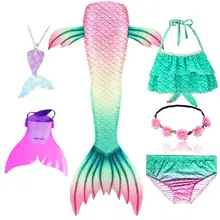 Girls Mermaid Swimsuit with Tail #3