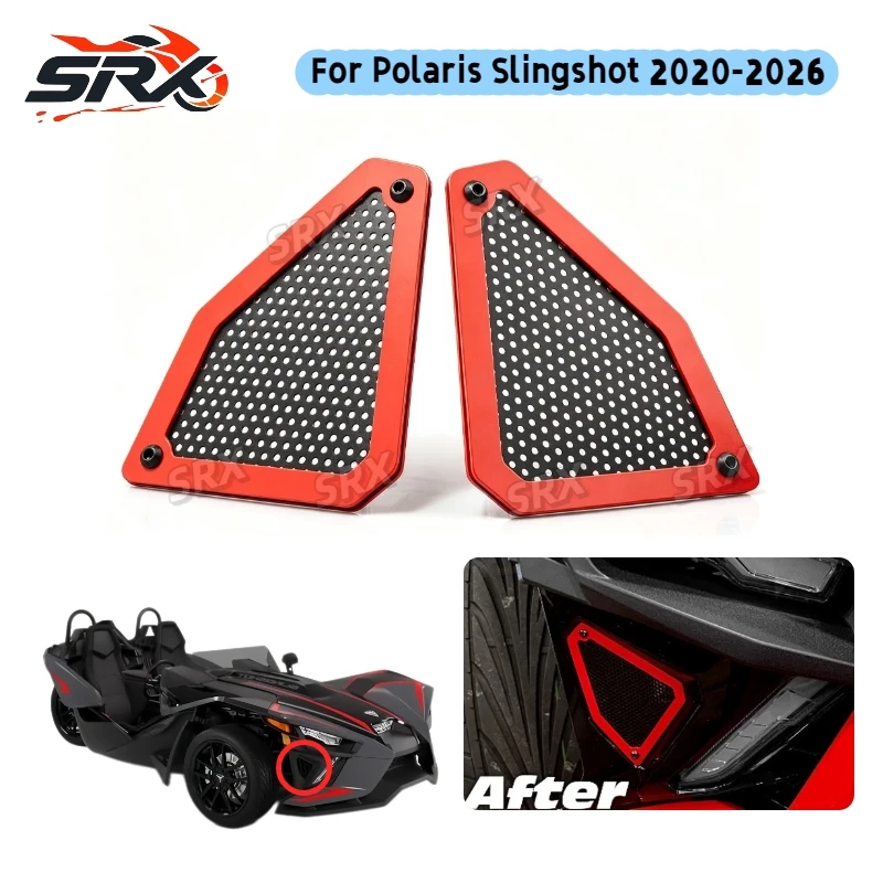 Machined Side Vent Grille Gap Filler Panel For Polaris Slingshot 2020 to 2026 Trike Decor Parts
