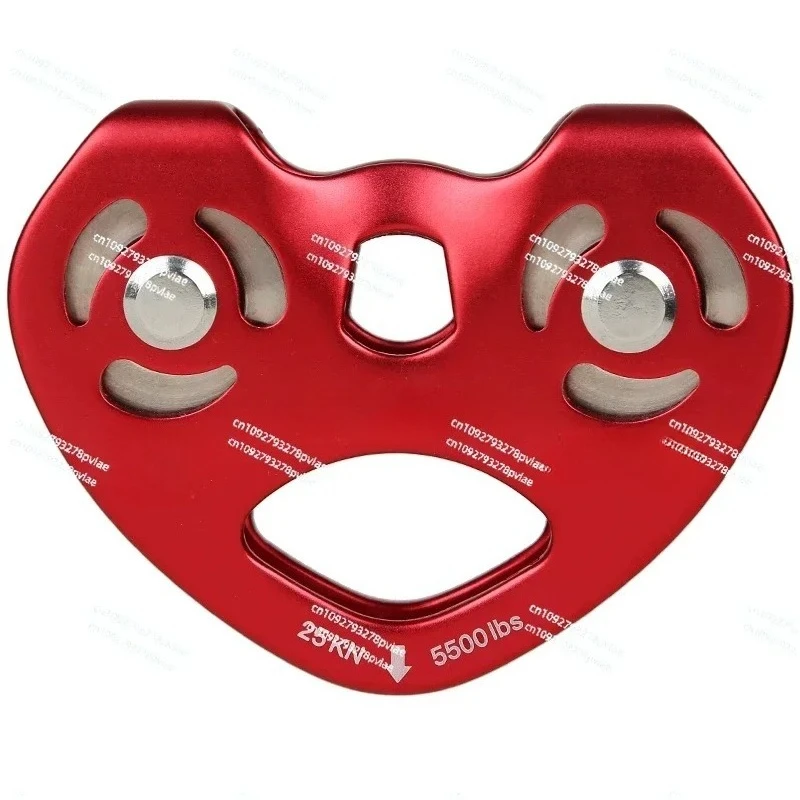 

Наружный двухосевой двойной шкив в форме сердца, высокоэффективный пересекающий стальной трос, веревочный шкив, блок