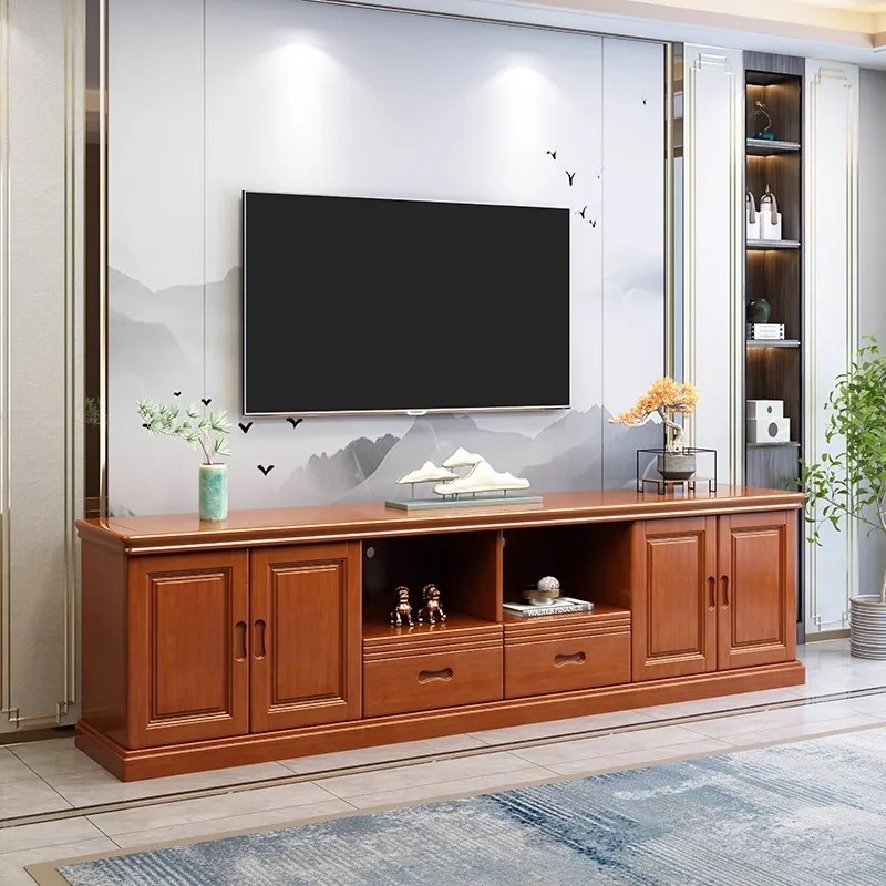 Solid wood TV living room height 1.6 1.8 two meters storage small apartment locker