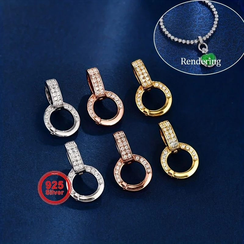 

Versatile s925 pure silver handmade clasp-universal fit for all pendants, elevate your necklace elegance