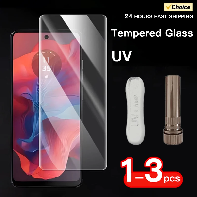 

1-3PCS UV Tempered Glass for Motorola X30 pro S50 NEO X40 3D Full Coverage for MOTO G85 Screen Protector