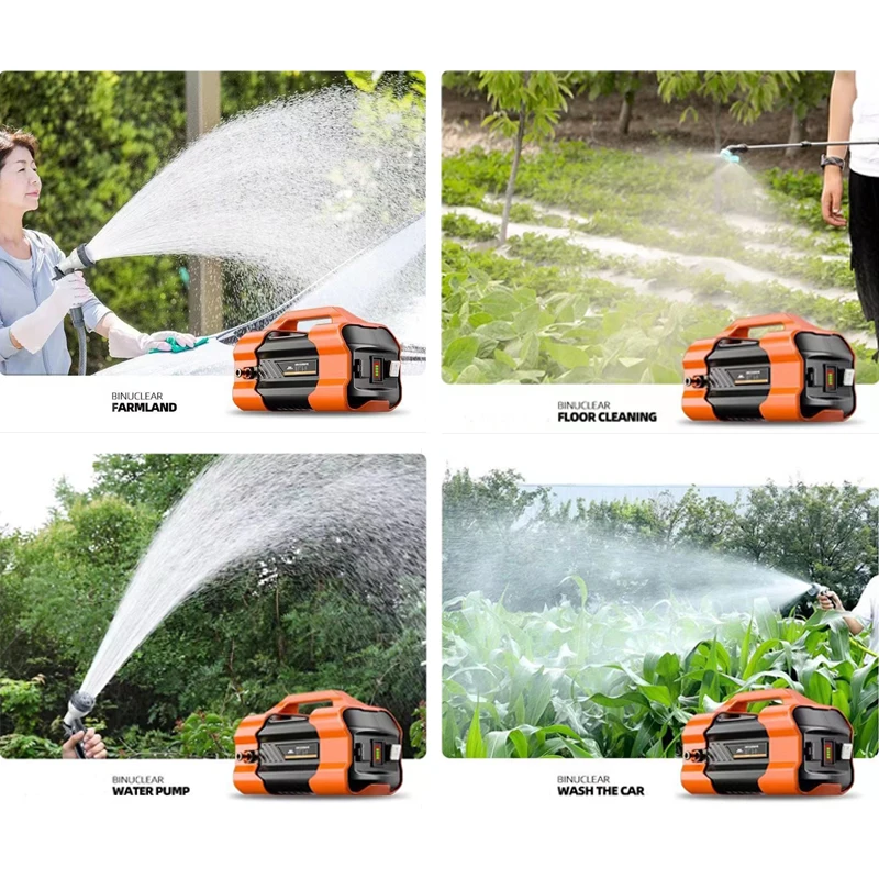 Portable Rechargeable Outdoor Lithium Battery Dual Core Water Pump For Car Washing Vegetable Washing And Flower Watering