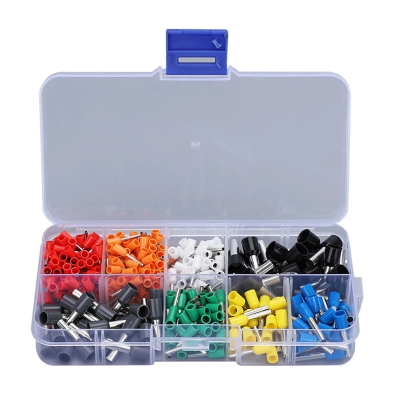 400pcs Insulated Wire Ferrules set Assorted Cable End Sleeves Set Cable End Sleeve Assortment for Electrical Projects