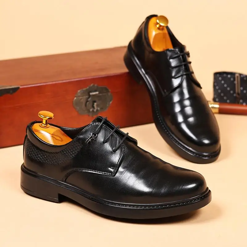 

МУЖСКИЕ модельные туфли, модные элегантные формальные свадебные туфли, мужские офисные оксфорды без шнуровки JZ-9801