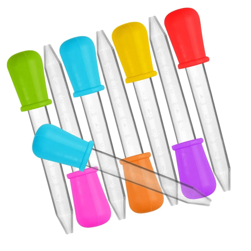 5PCS 5ml Kleine Silikon Kunststoff Pipette Dropper Fütterung Medizin Flüssigkeit Auge Ohr Pipette Dropper Labor Experiment Spielzeug geschenk – Detail 14