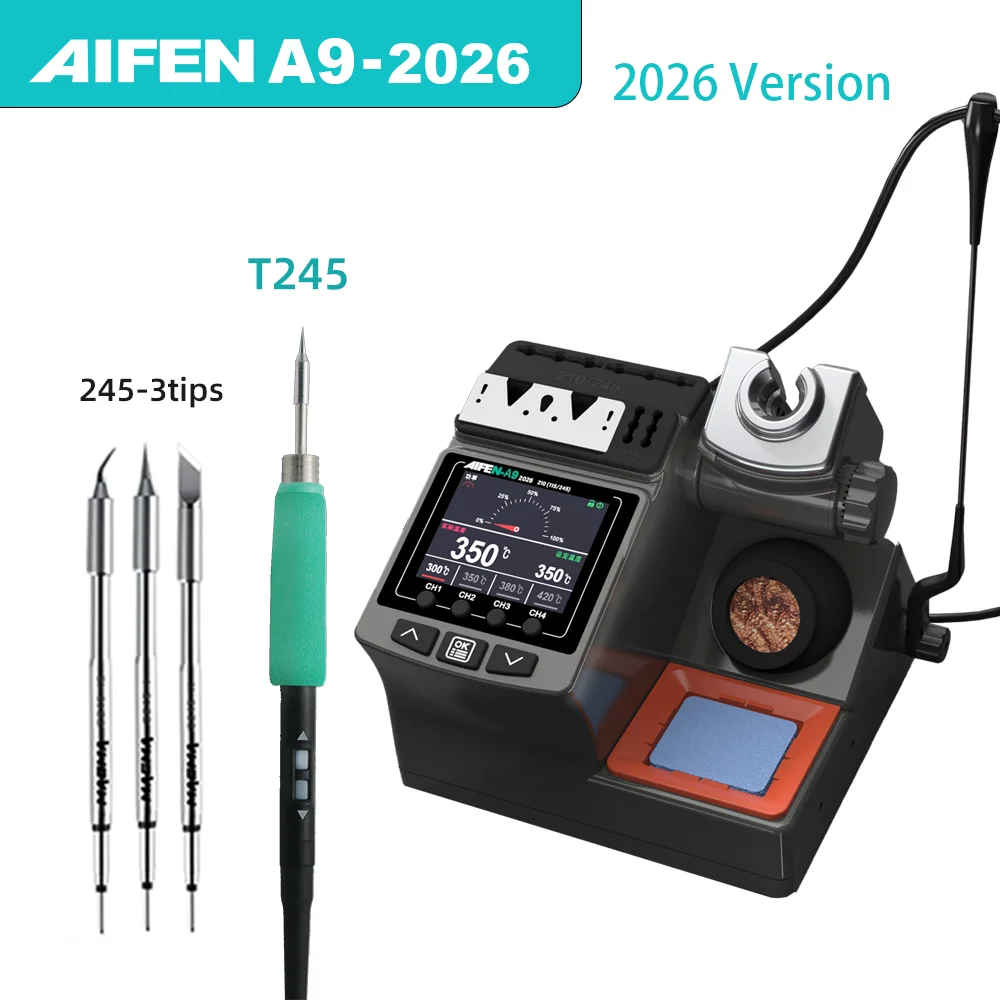 AIFEN A9-2026 Soldeerstation 180W Power Compatibel T210 T115 T245 Ijzeren Handvat voor Telefoon Moederbord PCB Chip Lassen reparatie