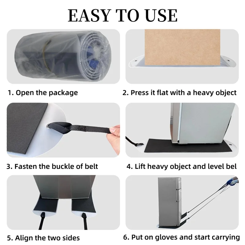 AB13-Thick Non-Scratch Moving Pads For Refrigerator-Appliance Furniture Sliders For Heavy Duty Carpet/Hardwood 660 Lb Capacity